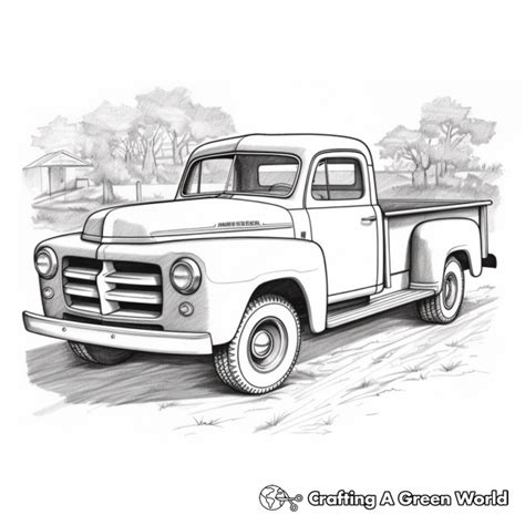 Vintage Truck Coloring Pages Old Pickup Truck Coloring Pages Truck ...