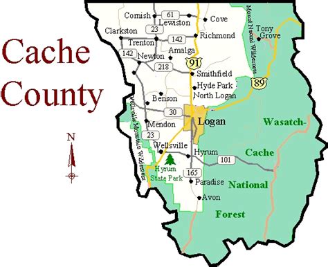 Map of Cache County