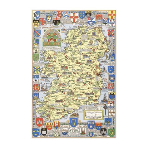 Map of Historical Ireland Canvas Print | Zazzle | Map canvas art, Map ...