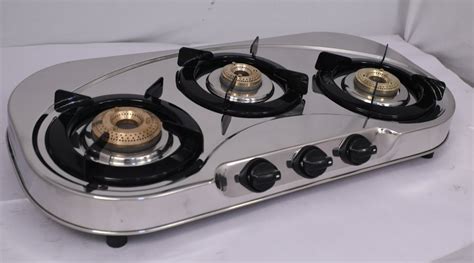 3 Burner Stainless Steel Gas Stove at Rs 2149 | Goregaon East | Mumbai ...