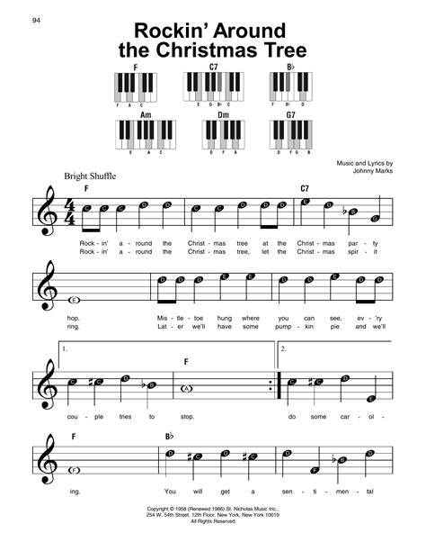 Rockin' Around The Christmas Tree by Johnny Marks Sheet Music for Super ...