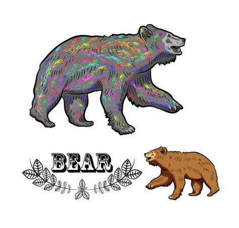 Grizzly Bear Sketch Silhouette Illustrations, Royalty-Free Vector ...