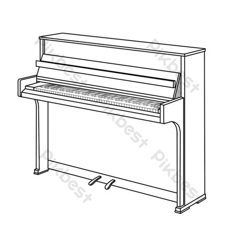 Drawing Line Drawing Piano Illustration PNG Images | PSD Free Download ...