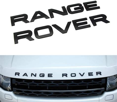 Buy 3D Black fit Range Rover Letters Emblem Stickers,Head Cover Hood ...