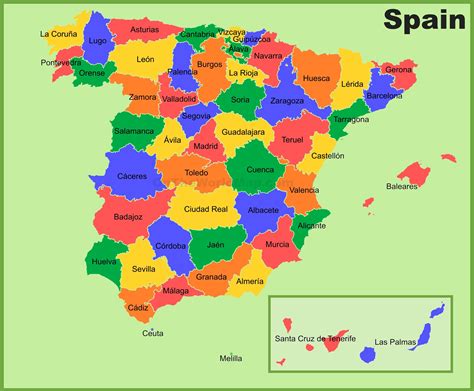 Spanish Provinces Map