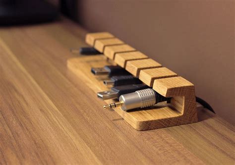 Wooden Cable and Charger Organizer – Cable Management for Power Cords ...