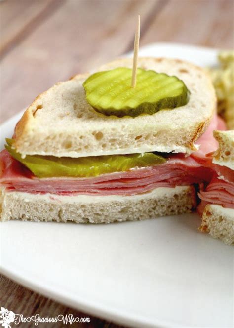 Dill Pickle Ham Sandwich Recipe | The Gracious Wife | Cold sandwiches ...