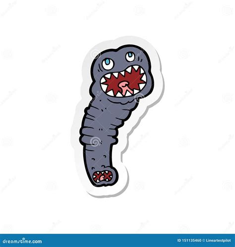 A Creative Sticker of a Cartoon Leech Stock Vector - Illustration of ...