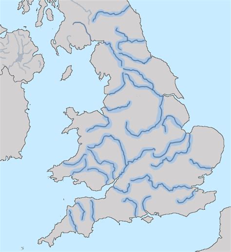 United Kingdom Map Rivers Mountains