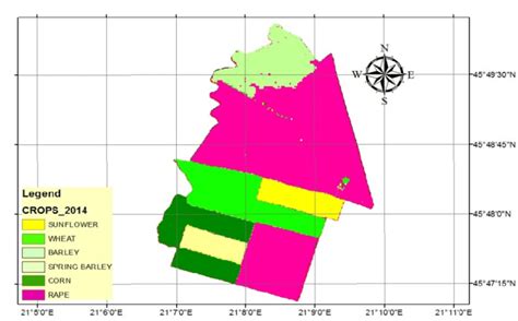 Supervised classification of agricultural crops in SD Timisoara for the ...