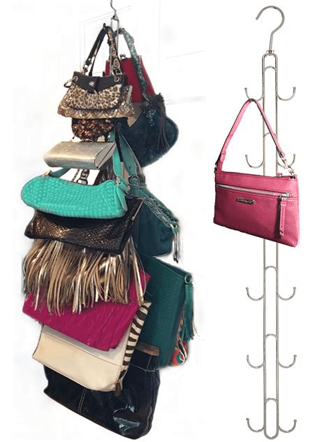 Over Door Hanging Purse Storage - Holds 50 lbs, rotates 360 for easy ...