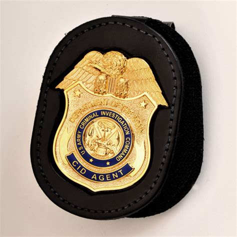 REPLICA ARMY CID AGENT BADGE WITH BADGE BELT CLIP HOLDER [CID-WBH ...