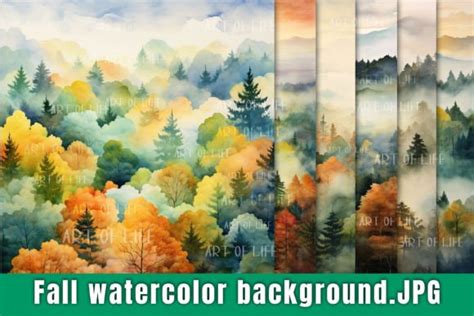 Fall Watercolor Background. Graphic by thanaphat.sk · Creative Fabrica