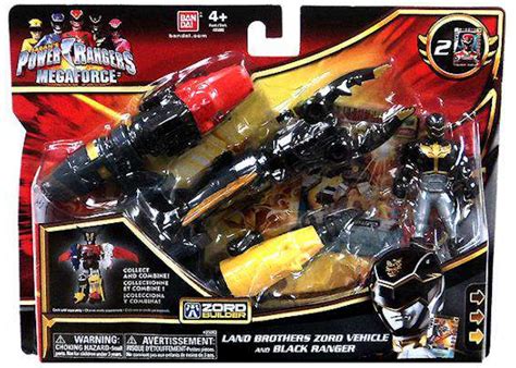 Bandai America Power Rangers Zord Builder Land Brothers Zord and Black ...