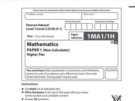 Edexcel GCSE 2022 Mathematics Papers 1/2/3 | Teaching Resources