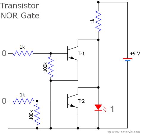 Simple Nor Gate Circuit Diagram Basic