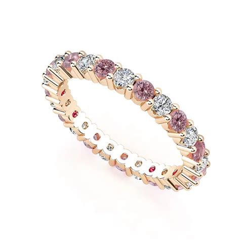 Pink Diamond Eternity Ring in Rose Gold | Waldemar Jewellers