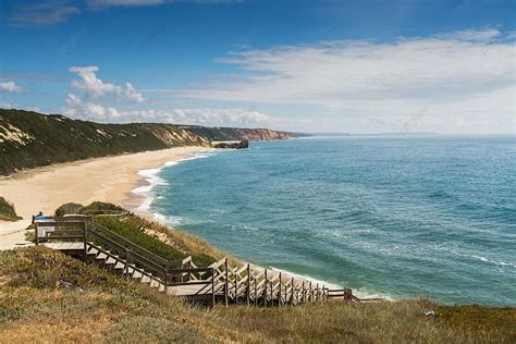 Alcobaca Portugal 26 Juni 2017polvoeira Beach Di Alcobaca Foto Latar ...