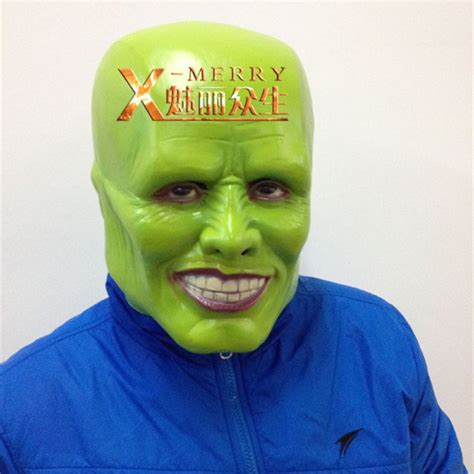 X-Merry Stag The Mask Jim Carrey Latex Mask - Halloween Costume Prop ...