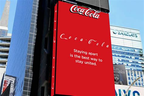 Coke puts social distancing message in Times Square | Ad Age