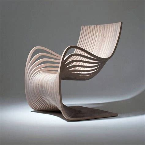 Wooden Chair Showing Movement and Material Conscious Design