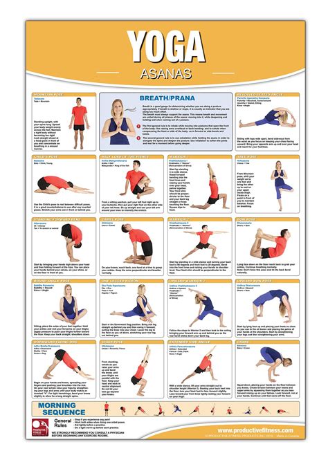 Buy Yoga - Asana /Chart Laminated; Yoga , Yoga Chart, Asana Chart, Yoga ...