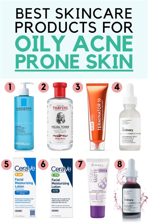 9 Best Skin Care Products for Oily Acne Prone Skin | Acne prone skin ...