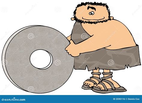 Caveman Wheel Cartoon