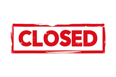 Closed Sign Business Hours Facility Status PNG Cutout | PNG All