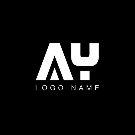 Premium Vector | Ay letter modern logo in black and white color