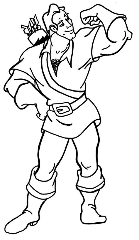 Belle And Gaston Coloring Pages | Coloring pages, Gaston, Color