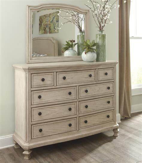 Ashley Signature Design Demarlos Vintage Parchment White Finish Dresser ...