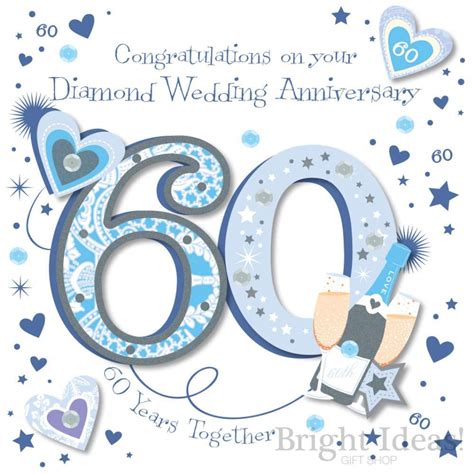 60th diamond wedding anniversary card 60th Wedding Anniversary Wishes ...