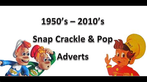 (1950s-1960s) Rice Krispies Snap Crackle Pop Cereal Advert, 52% OFF