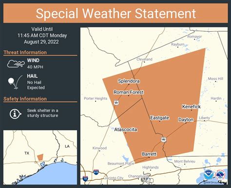 NWS Houston on Twitter: "A special weather statement has been issued ...