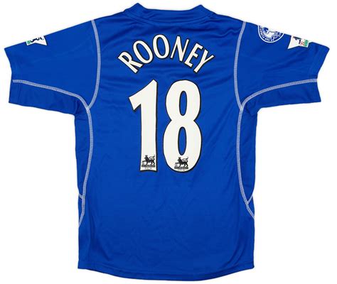 2002-03 Everton Home Shirt Rooney #18 - 9/10 - (M.Boys)