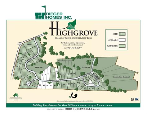 Highgrove Map | Custom Homes in Washingtonville | Rieger Homes, Inc.