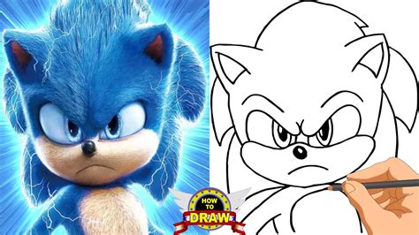 How to draw SONIC THE HEDGEHOG the movie | Sonic angry 2021 - YouTube