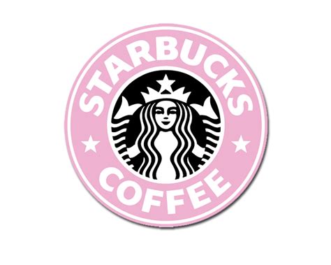 Starbucks Light Pink Logo Sticker Light Pink Starbucks Vinyl - Etsy