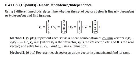 Linearly Dependent And Independent Vectors Examples - Photos