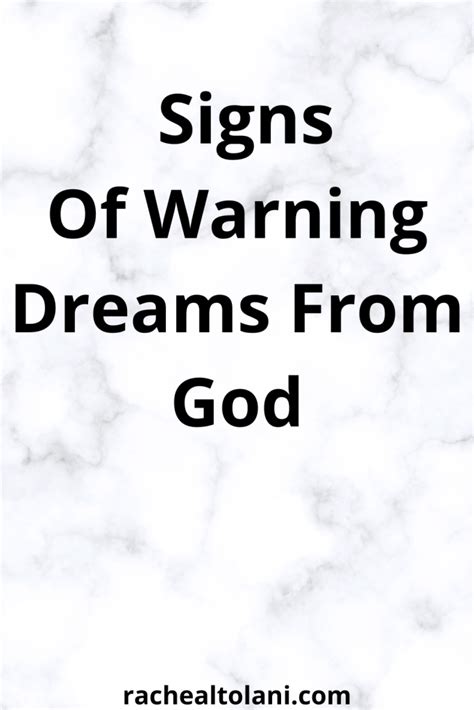 Signs Of Warning Dreams From God