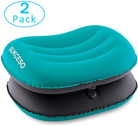 SUKCESO Ultralight Inflatable Camping Pillow, 2-Pack