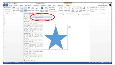 How to Insert Shapes into Microsoft Word 2013