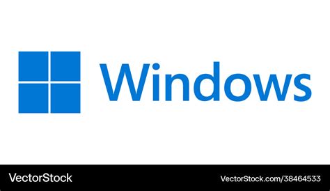 Windows 11 new emblem logo and text Royalty Free Vector