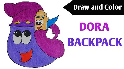 How to Draw and Color Backpack with Map from Dora the Explorer | Cute ...