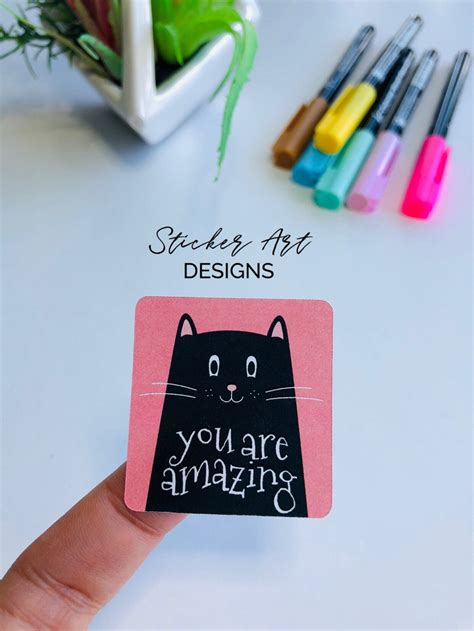 30 YOU ARE AMAZING Stickers Cat Stickers Cute Fun Stickers - Etsy