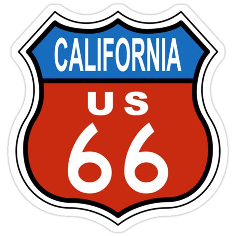 "California Route 66 Sign" Stickers by jean-louis bouzou | Redbubble