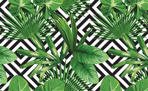 Download A Seamless Pattern With Tropical Leaves And Leaves ...