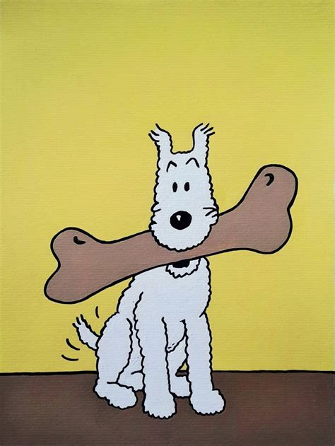 Tintin Milou snowy Painting Tintin Comic Painting 8x8 - Etsy