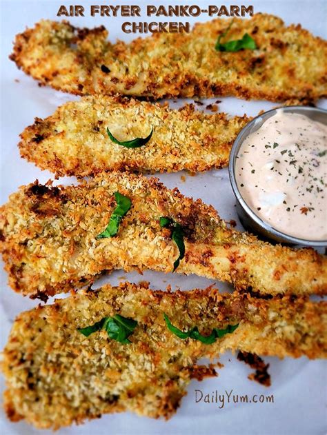 Air Fryer Panko Parmesan Chicken - Daily Yum